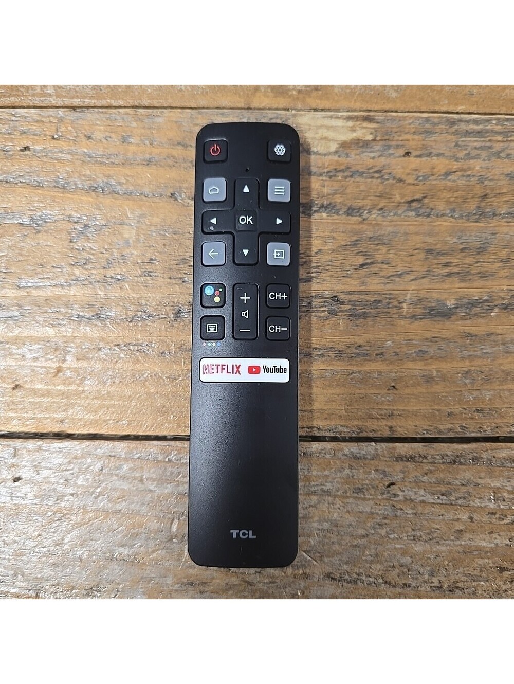 TCL RC802V-FNR2 Android Smart Remote (Netflix / Prime Video) No Battery Cover